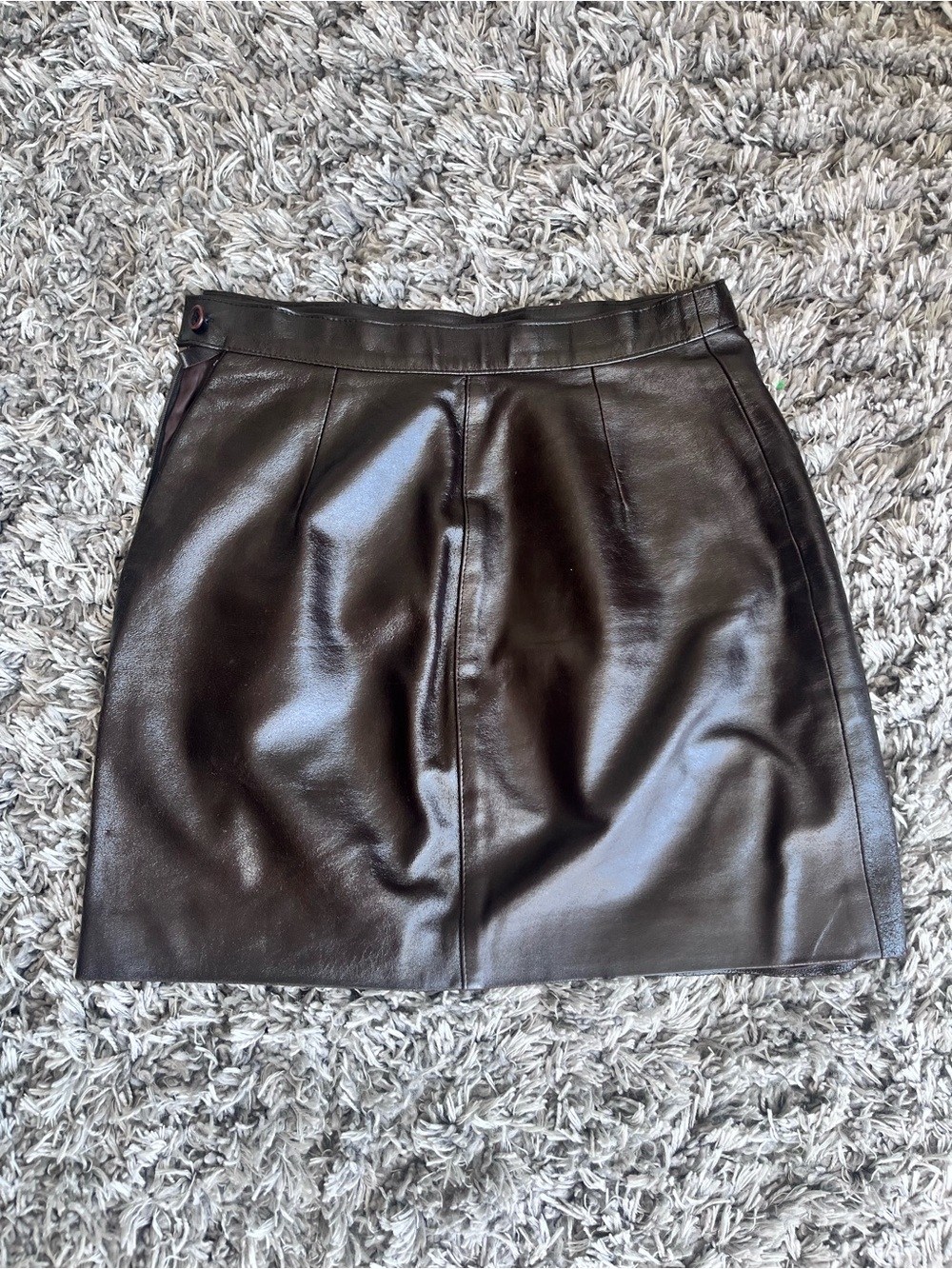 Miu Miu Vintage Genuine Leather Mini Skirt - Size IT 40 (US 4/6) - Picture 3 of 6